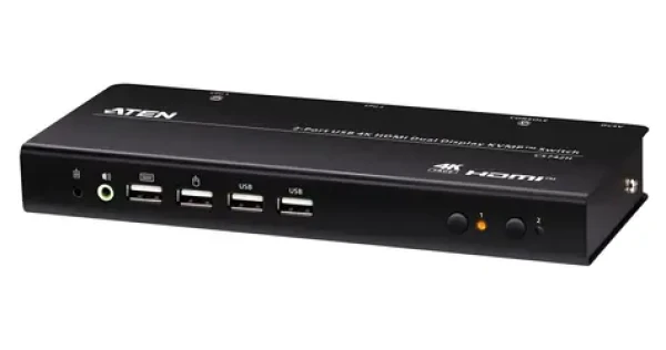ATEN 2-Port USB 4K HDMI / KVM přepínač / 2x PC / 4x HDMI / USB (CS742H-AT-G)