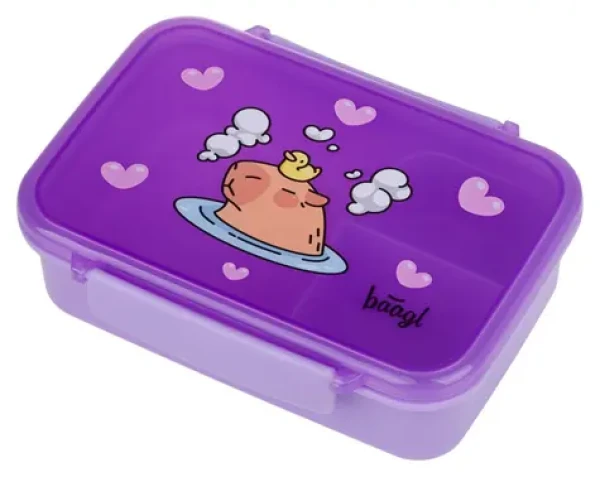 BAAGL Box na svačinu s přihrádkami Kapybara / Box na svačinu / bez BPA / do mikrovlnky