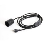 HAY Kabel s objímkou pro stolní lampu Common – Soft Black, černá barva, plast