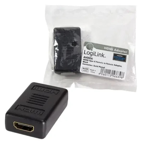 LogiLink HDMI spojka černá / Spojka / HDMI - HDMI / HDMI 1.3b (AH0006)