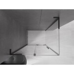 MEXEN/S - Velar L sprchový kout, posuvné dveře 120 x 90, transparent, černá 871-120-090-03-70