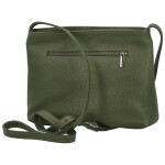 Trendy dámská kožená crossbody Simona, tmavě zelená