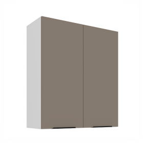 Horní skříňka Aria 80 G-90 2F Barva korpusu: Bílá, Barva dvířek: TA - Sandgrau AFM