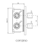 CERANO - Sprchová podomítková souprava Gina - termostatická - box - chrom CER-9865