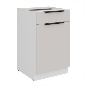 Spodní skříňka Como 50 D 1F 1S BB - Premium Box Barva korpusu: Bílá, Barva dvířek: Kašmír