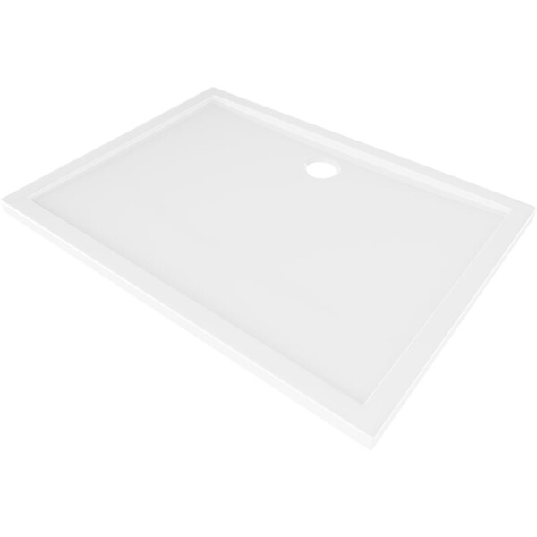MEXEN - Flow sprchová vanička obdélníková slim 80 x 90, bílá lesk 46R108090