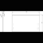 MEXEN/S - Orio koupelnová skříňka 70 cm s umyvadlem Otis, 1 šuplík, černá mat 91A10-07047-1-BF71-W18M71