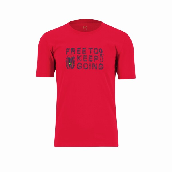 KARPOS M Crocus T-Shirt, Fiery Red/Midnight velikost: L