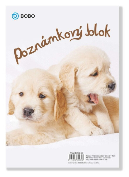 Poznámkový blok ZVÍŘATA A5, čistý, 50 listů