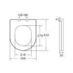 Erga Siena, WC kombi mísa 620x365x820 mm, Rimless + toaletní sedátko, bílá lesklá, ERG-V03-SIENA-RIM-WH