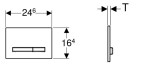 GEBERIT - Sigma50 Ovládací tlačítko splachování, bez výplně 115.788.00.2