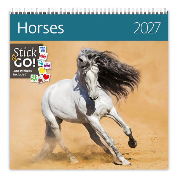 Nástěnný kalendář 2027 Helma Horses