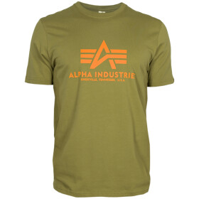 Alpha Industries Tričko Basic T-Shirt zelená khaki M