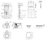 GEBERIT - Duofix Set předstěnové instalace, klozet Alpha se sedátkem, tlačítko Sigma50, alpská bílá SANI11CD3105