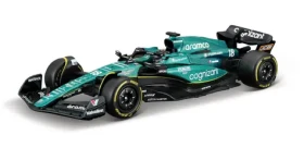 Bburago RACE Formule F1 v dekorativním boxu - Aston Martin AMR23 (2023) #18 Lance Stroll