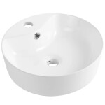 CERANO Umyvadlo keramické - na desku - Ramo - bílá lesklá - Ø 39 cm