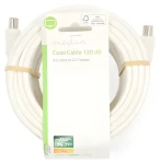 Nedis Koaxiální kabel IEC Coax bílá / Kabel / 75 Ohm / 120 dB / 4x stíněný / 15 m (CSGL40020WT150)