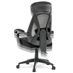 Kancelářská židle, potah černá látka a černá síťovina MESH, houpací mech. s aretací