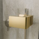 REA/S - Sprchový kout Atlas 100x80 Brush Gold vpravo KPL-K4375