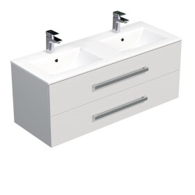 Koupelnová skříňka s umyvadlem SAT Cube Way 120x53x46 cm bílá lesk CUBE461202BIMOD CUBE461202BIMOD