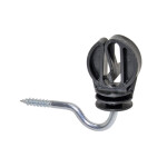 Izolátor se zahnutým vrutem 6 mm pro elektrický ohradník, pro lanka a pásky do 30 mm - 10 ks
