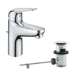 GROHE - Swift Umyvadlová baterie, s výpustí, studený start, chrom 24322001