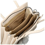 Módní dámská koženková kabelka do ruky Armin, krémová