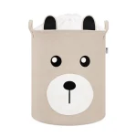 Sipo Koš na hračky se šňůrkou, skládací bavlněný / 43 l, Teddy Bear Beige (SPBT036)