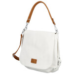 Trendy dámská koženková crossbody kabelka Naiara, bílá