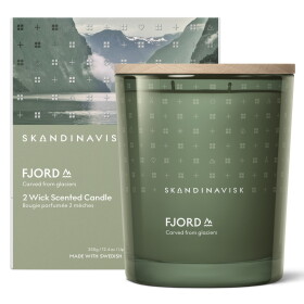 SKANDINAVISK FJORD 350 g - SKANDINAVISK Vonná svíčka FJORD 350 g, zelená barva, sklo