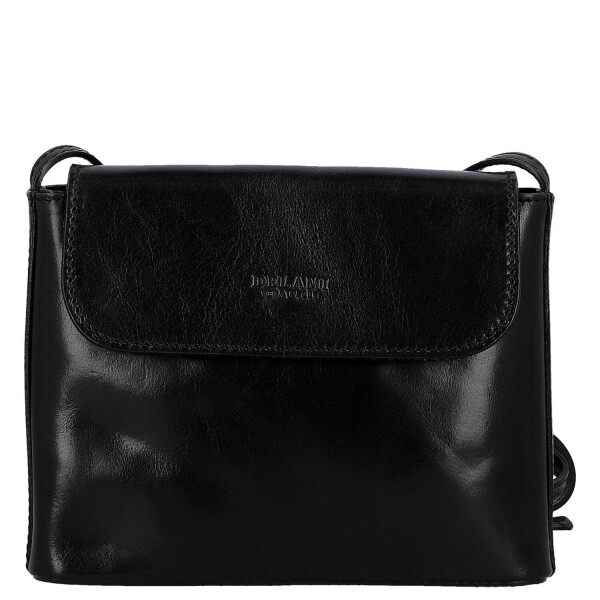 Trendy dámská kožená crossbody kabelka Georga, černá