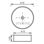 INVENA - Umyvadlo na desku KOS TREND 42 cm CE-38-001-C