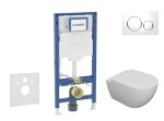 GEBERIT - Duofix Set předstěnové instalace, klozetu Oudee a sedátka softclose, tlačítko Sigma20, bílá/chrom SANI11CA3103B