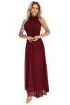 Dámské šaty 636-1 VERONICA vínové - Numoco UNI