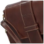 Luxusní dámská kožená crossbody kabelka Delami Vera Pelle Aviva, tmavě hnědá