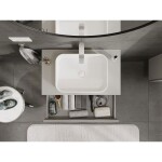 MEXEN/S - Orio koupelnová skříňka pod umyvadlo 80 cm s deskou, 1 šuplík, šedá mat 91A10-08023-1-BFC62