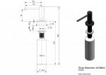 Dávkovač mýdla Reginox R35450, Jet Black / černý R35450