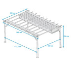 Paragon Outdoor Florenz hliníková pergola 350x505x236 cm bílá