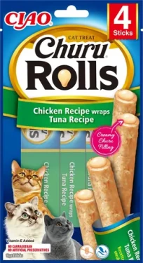 Churu Rolls 40 g / Pamlsek pro kočky / kuře, tuňák (EU731)