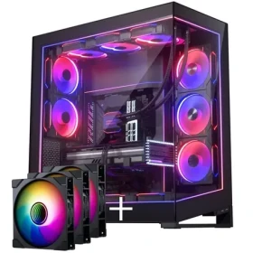 PHANTEKS NV9 MK2 černá / PC skříň Full Tower / E-ATX / DRGB / Tempered Glass / vč. 3× M25 Gen2 140 mm + DRGB Kit (GABU-546)