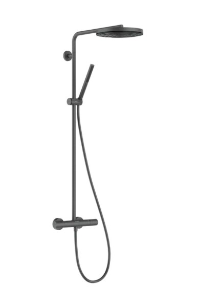 HANSGROHE - Pulsify S Puro Sprchový set s termostatem, průměr 26 cm, kartáčovaný černý chrom 24222340