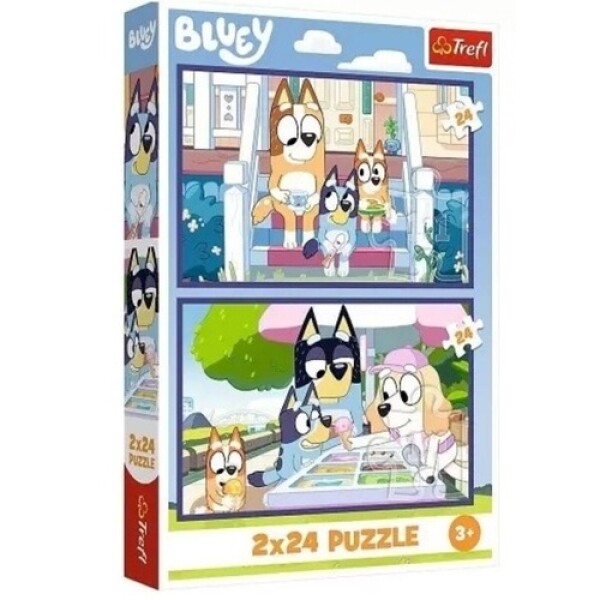 Puzzle Bluey: Zábavný Bluey 2x24 dílků