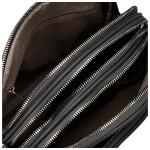 Trendy dámská koženková crossbody kabelka Glafira, tmavě šedá