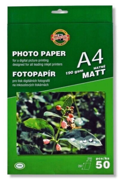 Koh-i-noor fotopapír A4 matný 190g 50 ks