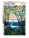 Puzzle Tiffany: Magnolie a Irisy 1000 dílků