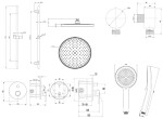 Kielle - Oudee Sprchový set s baterií pod omítku, pro 2 spotřebiče, s příslušenstvím EcoSpare a tělesem, chrom 20602SP30