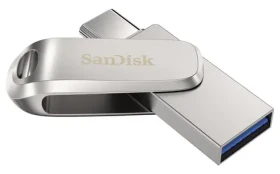 SanDisk Ultra Dual Drive Luxe 256GB střibrná / Flash Disk / 256GB / USB 3.0 (A Type-C) / rychlost až 150MBs / OTG (SDDDC4-256G-G46)