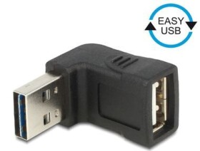 DeLock adaptér EASY-USB 2.0-A samec USB 2.0-A samice pravoúhlý nahoru/dolů (65521)