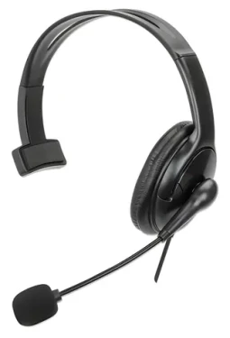 Manhattan Mono černá / Headset / Monofonní / USB / Mikrofon / 2m kabel (180849)