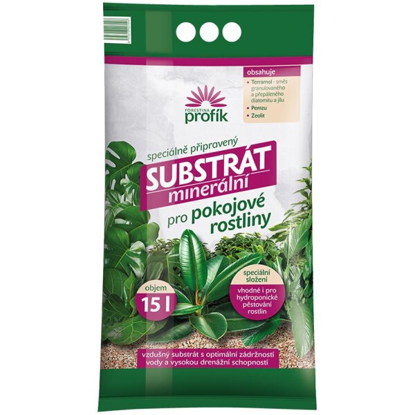 Profík minerální substrát pro pokojové rostliny 15 l